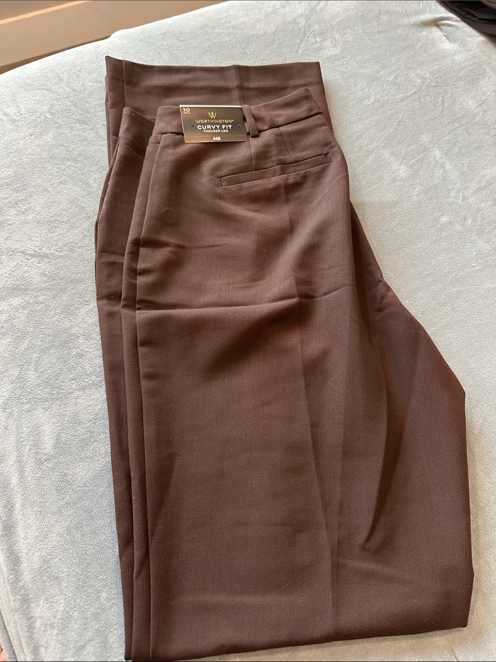 Worthington Curvy Fit Brown Dress Pants for Women